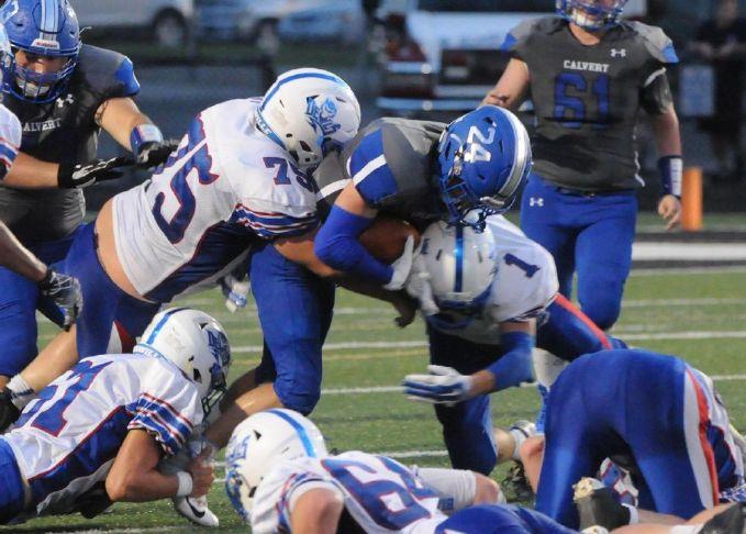 Calvert Rushes By Blue Devils Advertiser Tribune Calvert