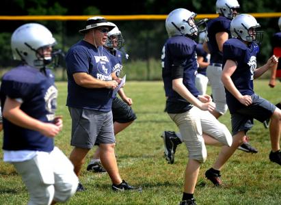 mv coach tony shermeyer instructs at a practice dylan slagle photo