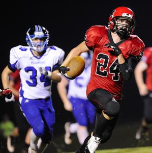 north carrolls sean floto runs away from a williamsport defender
