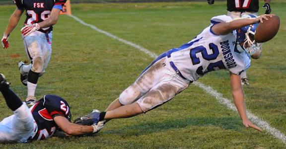boonsboros trevor walsh is tackled by fsks brandon lease