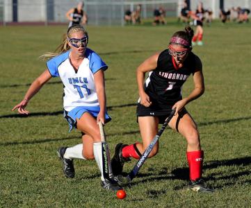 owls courtney battles fights for the ball on sept 24 against linganore