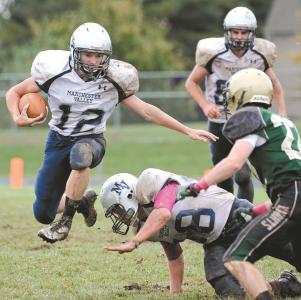manchester valleys cody wildt leaps upfield against century saturday oct 12 at century high school
