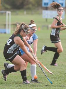 westminsters sophia defeo fights for the ball with centurys kassie kavoukas tuesday oct 15 in westminster
