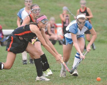 westminsters maddy walsh fights past north carrolls meghan harmon thursday oct 17 in westminster