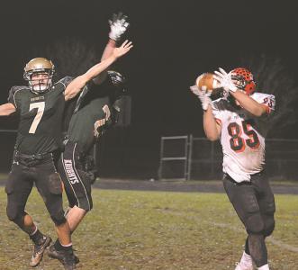 north carrolls kyle fiedler catches a long throw and then runs it into the end zone to score against century