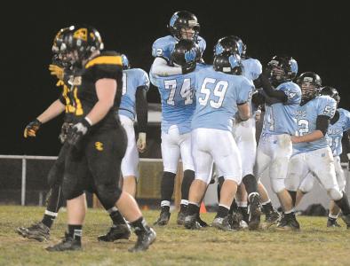 westminster players celebrate following their victory over south carroll friday nov 8 at south carroll high school