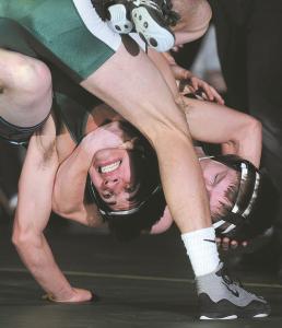 westminsters jake reed wrestles centurys levi robey center during their 152 pound match at century high school wednesday dec 18