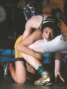 south carrolls joey thomas wrestles manchester valleys zach macaleer during the county wrestling championship in westminster saturday feb 22
