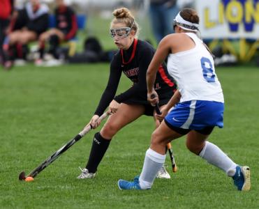 north carrolls zoe rosner fights past walkersvilles libby gaffigan wednesday oct 29 at walkersville high school