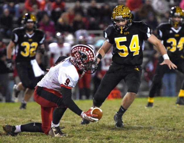 south carrolls wade slatniske makes a tackle against north carroll on oct 31